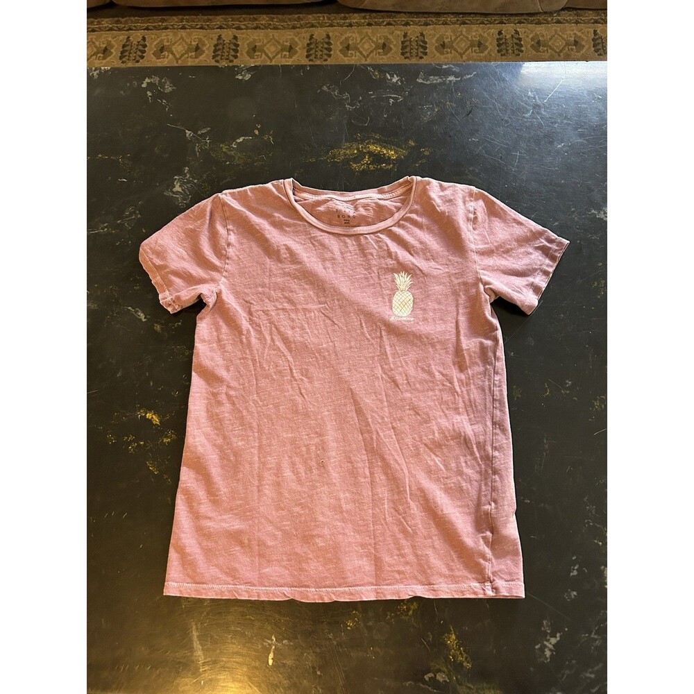 Billabong Light Purple With Pineapples t shirt Size Extra Small Billa Bong